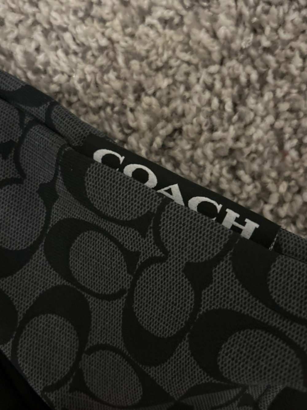 Coach Men’s Black and Gray Signature Zip-Up Hoodie - Picture 2 of 2